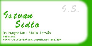 istvan sidlo business card